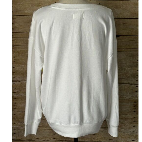 LOU & GRAY LOOSE FIT OVERSIZED ATHLEISURE SOFT COLORFUL EVERYDAY SWEATSHIRT SM - Picture 3 of 3